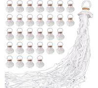 WILLBOND Lot de 30 serpentins en papier pour fête d'anniversaire, mariage, remise de diplôme, spectacles (blanc)