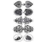 WILLBOND Lot de 4 pinces vintage pour pull, cape, cape, cardigan, châle, col châle, robe, broche, Zinc, plastique