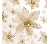 WILLBOND Lot de 48 Poinsettia artificielles à Paillettes pour Sapin de Noël, décoration de fête de Mariage, 4 Tailles, 8,1/10,2/15,2/22,1 cm