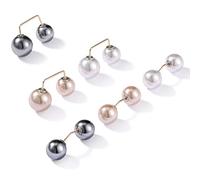 WILLBOND Lot de 6 broches à perles artificielles anti-exposition pour décolleté et châle - Pour femmes et filles - Décoration de fête de mariage - 2 styles - 3 couleurs