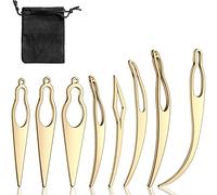 WILLBOND Lot de 8 outils d'emboîtement pour dreadlocks Sisterlock - Outil de serrage pour dreadlocks - Accessoire de tressage au crochet - Extensions de cheveux (doré)