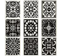 WILLBOND Lot de 9 torchons suédois réutilisables et absorbants pour cuisine, salle de bain et comptoirs de nettoyage Noir