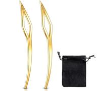 WILLBOND Sisterlocks Lot de 2 outils de verrouillage pour dreadlocks, microlocks au crochet et extensions de cheveux Doré