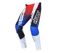 Willbros Pantalon de Motocross MX Enduro MTB BMX Moto Descente Hors Route Survêtement Vêtements de Moto Tout-Terrain Bleu et Blanc XXL=38