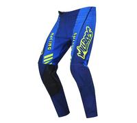 Willbros Pantalon Moto Enduro et Motocross MX MTB BMX Moto Descente Hors Route Survêtement Vêtements de Moto Tout-Terrain Bleu M=32
