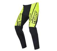 Willbros Pantalon Moto Enduro et Motocross MX MTB BMX Moto Descente Vêtements de Moto Tout-Terrain Hors Route Jaune S=30