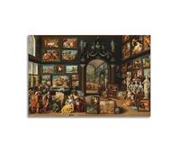 Willem Van Haecht Poster d'œuvres classiques - Peinture d'Apelles Campaspe sur toile adaptée pour salon, chambre, bureau, maison et salles de classe 20 x 30 cm