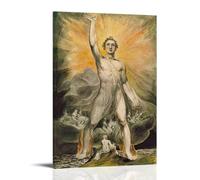 William Blake - Impression d'art mural - L'Ange de la Révélation - Décoration murale pour chambre à coucher - Cadre cadeau - 30 x 45 cm