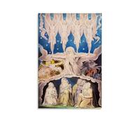 William Blake - Impression sur toile « When The Morning Stars Sang Together » - Décoration murale moderne - 60 x 90 cm