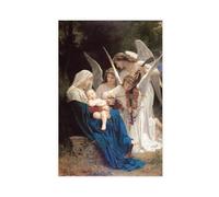 William Bouguereau Décoration murale Song of the Angels Poster pour famille, bar, restaurant, garage, café - Cadeau sans cadre - 40 x 60 cm
