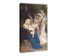 William Bouguereau Song of the Angels Décoration murale Poster Famille Bar Restaurant Garage Café Cadre Cadeau 60 x 90 cm
