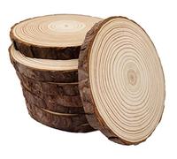 William Craft Rondin de Bois sans Trou 9 Pcs Diamètre 13-14cm Tranches de Bois Naturel Convient pour Decoration Noel Bois Marque Place Mariage Pyrograveur Bois
