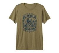William de Wallace, Gardien de l'Écosse, Castle Navy Print T-Shirt Haut de Gamme