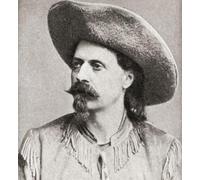 William Frederick Buffalo Bill Cody 1846-1917. American scout bison hunter and showman. From The Pageant of the Century publié 1934. Poster imprimé par Ken Welsh (33 x 35,6 cm)