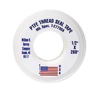 WILLIAM HARVEY Harvey 017508-144 Ruban d'étanchéité en PTFE fabriqué aux États-Unis, 1,27 cm x 660,4 cm, blanc