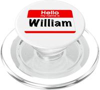 William, Hello, My Name is, étiquette de nom, étiquette personnalisée PopSockets PopGrip pour MagSafe