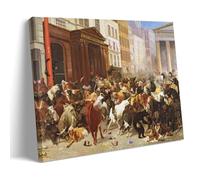 William Holbrook Beale Bulls And Bears in The Marketplace 1879 Poster d'œuvre d'art classique Impression sur toile Décoration d'intérieur 20 x 30 cm