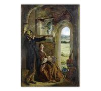 William Holman Hunt Kit de peinture par numéros sur toile pour adultes Observer un paysage à travers une porte