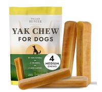William Hunter Bâtonnets à mâcher pour Chiens au Lait de Yak de l’Himalaya - Friandises à mâcher Naturelles, durables et nutritif Fromage de Yak pour Chien (4 Moyens)