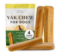 William Hunter Bâtonnets à mâcher pour Chiens au Lait de Yak de l’Himalaya - Friandises à mâcher Naturelles, durables et nutritif Fromage de Yak pour Chien (4 Grands)