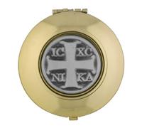 William J. Hirten Gold-Tone Custode avec incrustations en étain Médaille 1.5" internal diameter Crusader's Cross