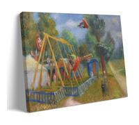 William James. Glackens Painter's《French Fair》Art mural Impression sur toile Décoration d'intérieur 50 x 75 cm