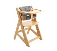 WILLIAM KENT 1733 Chaise haute bébé Woody évolutive en bois | dès 6 mois et jusqu'à 3 ans puis en mode chaise | assise réglable 4 hauteurs | harnais 3 points + boucle centrale | babykit coussin inclus