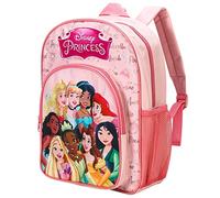 William Lamb Disney Princess Sac à dos d'école/de voyage pour enfants avec poche latérale en maille et poche avant zippée, Multicolore, (02909)