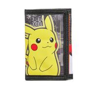 William Lamb Pokémon Pikacku Portefeuille de voyage à trois volets Noir Taille unique 8,5 cm (L) x 12 cm (H) x 1 cm (P), jaune, Taille unique, Décontracté