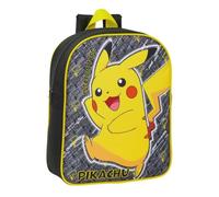 William Lamb Sac à dos Pokémon Pikachu Electric Type Noir Casual Sac à dos - Taille 31 cm (H) x 25 cm (l) x 9 cm (P) Accessoires de jeu vidéo, Noir, taille unique