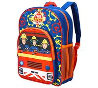 William Lamb Sam le pompier Sac à dos pour enfants Premium Sac à dos d'école Sac à dos de voyage avec poche latérale en maille et poche avant zippée, multicolore, 36,7 x 26 x 13 cm (H x l x P)