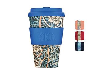 William Morris 400ml (14oz) Gobelet Réutilisable - À Base de Plantes, Sans BPA, Léger, Compatible Lave-Vaisselle & Micro-ondes - Lily