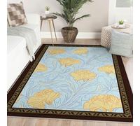 William Morris 60x90 Tapis Large Salon carpette Arts and Crafts Floral Vine Motif Lavable Area Descente de lit for Chambre Salle a Manger antiderapant Resistant aux Taches Foldable Thin Entree