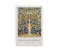 William Morris - Affiche vintage sur toile « Arbre de vie fleuri » pour décoration murale, fournitures scolaires esthétiques, peintures (30 x 45 cm)