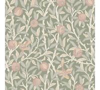 William Morris At Home Bird & Pomegranate Rose Garden Papier peint intissé 10 m x 52 cm | Facile à installer et à enlever 1005 x 52 cm