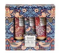 William Morris At Home Coffret cadeau crème pour les mains Patchouli & Red Berry | Enrichi en beurre de karité et huiles essentielles | Tailles adaptées aux voyages | 3 x 30 ml