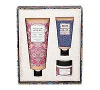 William Morris At Home Patchouli & Red Berry Coffret cadeau de soins des mains 100 ml, gommage pour les mains 50 ml et crème pour les ongles et cuticules 35 ml | Huiles essentielles | Convient aux végétaliens