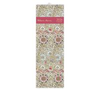 William Morris Calendrier mural fin 2026 | Planificateur mensuel avec des imprimés classiques comme le voleur de fraises, le cray et le prunellier
