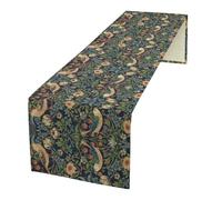 William Morris Chemin de Table Vintage Motif Voleur de Fraises 33 x 228 cm