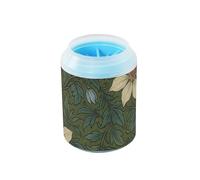 William Morris Clematis Pattern Nettoyant portable pour pattes d'animaux avec brosse en silicone Kit de nettoyage doux pour les pattes après les promenades