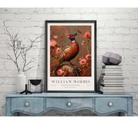 William Morris Faisan, impression d'oiseau, impression d'exposition William Morris, poster William Morris, art mural, art textile, affiche vintage (305c) A3