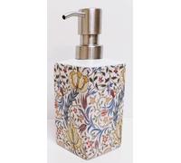 William Morris Flora Distributeur de savon en porcelaine 200 ml Fleurs sans couture Art Nouveau Pompe liquide en acier inoxydable décoré à la main Royaume-Uni