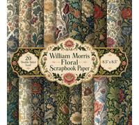 William Morris Floral Scrapbook Paper: 20 Double-Sided Sheets, 20 Designs, 8.5" x 8.5", Arts and Crafts Botanical Craft Pad Featuring Acanthus, ... Colourways for Junk Journals and Bookbinding