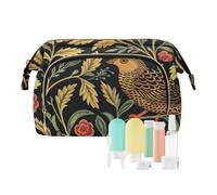 William Morris Grande trousse de maquillage portable Motif oiseau pour sac à main pour cartes et clés Organiseur bolsas para monedas de mujer, Motif oiseau William Morris, Moderne