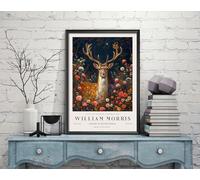 William Morris Impression de cerf William Morris, poster William Morris, art mural vintage, art textile, poster vintage (126c) A3
