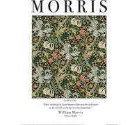 William Morris - imprimé "Golden Lily" PM8439 (40 cm x 30 cm) (Vert/Blanc/Noir)