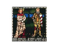 William Morris - King Arthur And Sir Lancelot 1862 - Impression sur toile pour décoration d'intérieur 61 x 61 cm