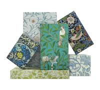 William Morris Lot de 6 feuilles de papier cadeau vintage à motif floral pour homme et femme - Motif floral sauvage rétro - Pour anniversaire, mariage, fête prénuptiale, loisirs créatifs
