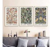 William Morris Museum Exposition Affiches Toile tableau Peinture Galerie Affiche Murale Tableaux Vintage Art Mural Pour Salon Decoration à La Maison Sans Cadre 40×50cm×3 Pcs