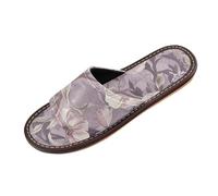 William Morris Pantoufles de mariée à motif floral mauve pour intérieur et extérieur, lavables, antidérapantes, personnalisables pour la maison, la plage, les invités en avion, les fêtes, les chanclas